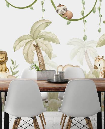 customisable nursery mural called Savannah Joy Panorama by Oliver Robins