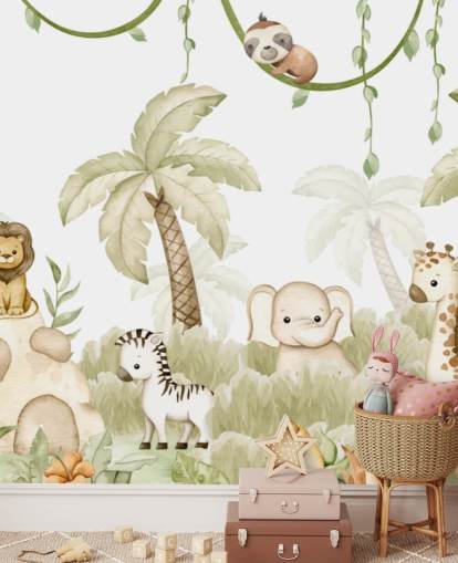 murale per cameretta personalizzabile chiamato Savannah Joy Panorama di Oliver Robins murale per cameretta personalizzabile chiamato Savannah Joy Panorama di Oliver Robins