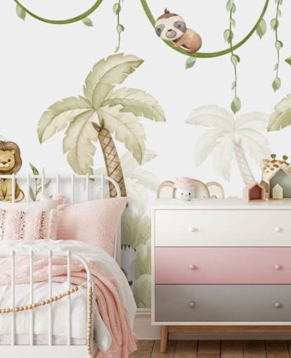 personalisierbares Kinderzimmer-Wandbild namens Savannah Joy Panorama von Oliver Robins