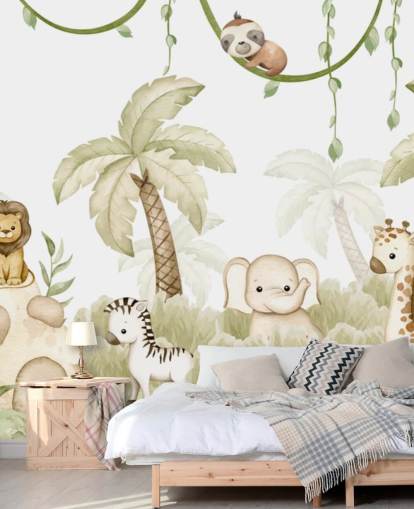 murale per cameretta personalizzabile chiamato Savannah Joy Panorama di Oliver Robins murale per cameretta personalizzabile chiamato Savannah Joy Panorama di Oliver Robins