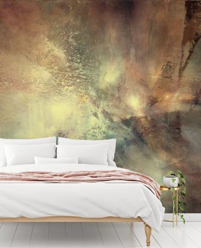 mural abstrato natural chamado Where Earth Holds the Light, de Annette Schmucker, para quartos, salas de estar e muito mais