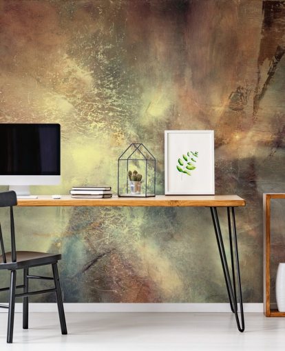 murale abstraite naturelle intitulée Where Earth Holds the Light d'Annette Schmucker pour les chambres à coucher, les salons et plus encore murale abstraite naturelle intitulée Where Earth Holds the Light d'Annette Schmucker pour les chambres à coucher, les salons et plus encore