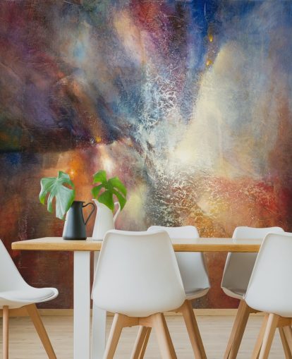 färgglad anpassad abstrakt väggmålning som heter Where Earth Meets Sky av Annette Schmucker färgglad anpassad abstrakt väggmålning som heter Where Earth Meets Sky av Annette Schmucker