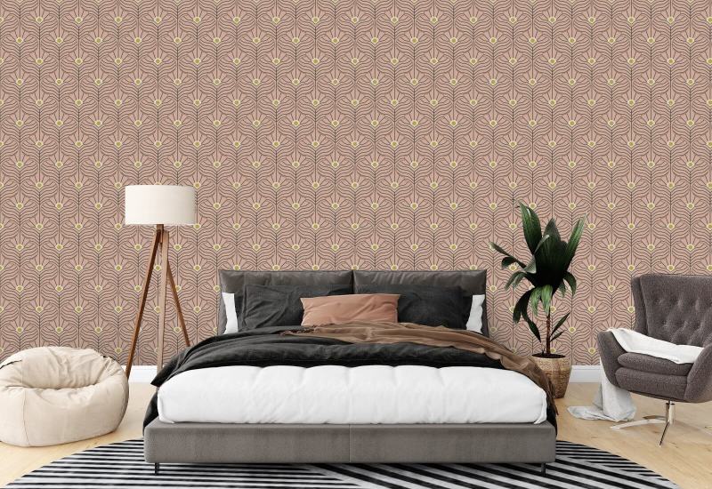 Pavone marocchino Carta da parati Peach Blush