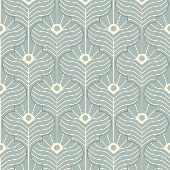 Paon marocain Papier peint Powder Ash