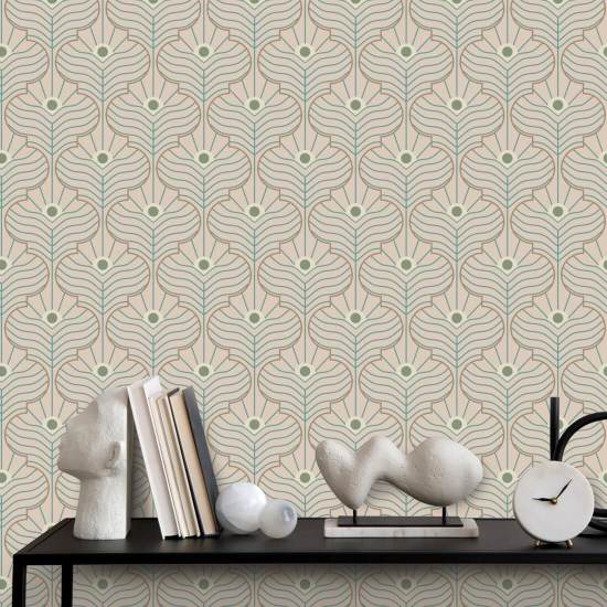 Paon marocain Papier peint Pink Sands