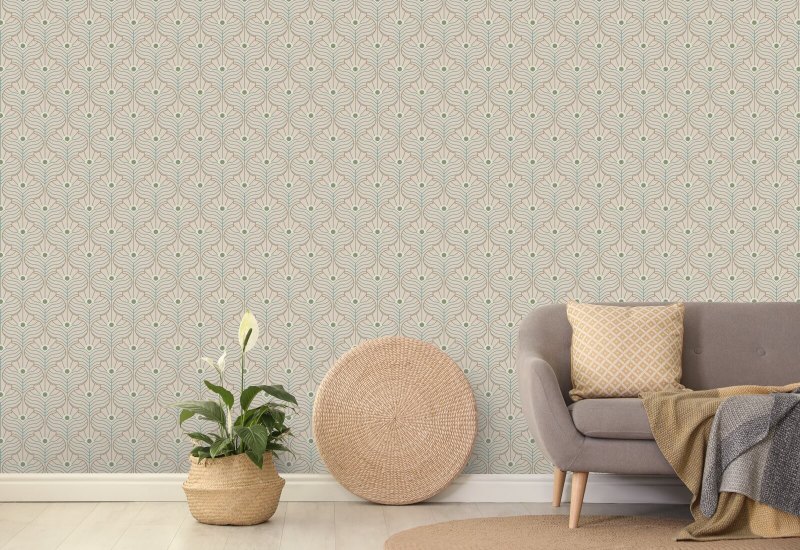 Moroccan Peacock Pink Sands Wallpaper