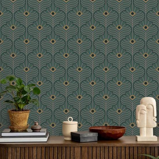 Marokkolainen riikinkukko Kuusen vihreä taustakuva