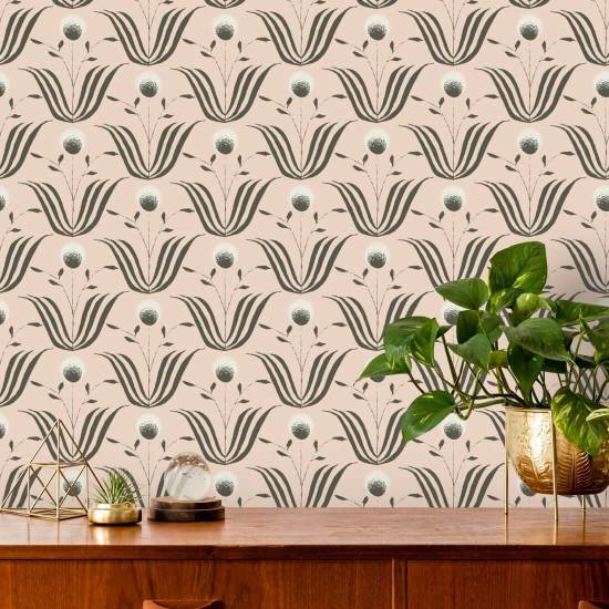 Floración primaveral Papel pintado floral Blush Ivory