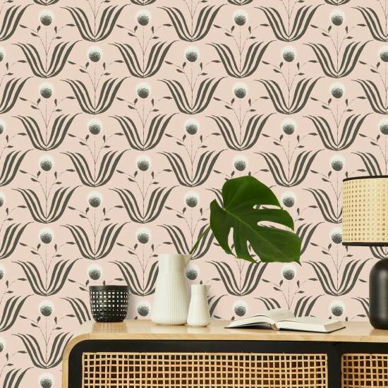 Flor de primavera Papel de parede floral Blush Ivory