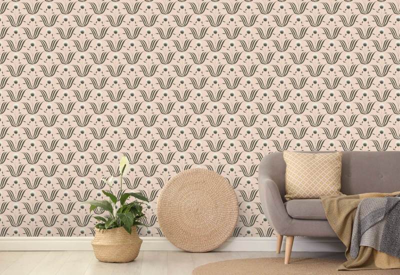 Fioritura primaverile Carta da parati floreale Blush Ivory