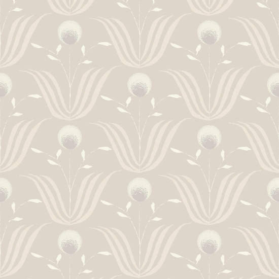 Flor de primavera Papel de parede floral marfim