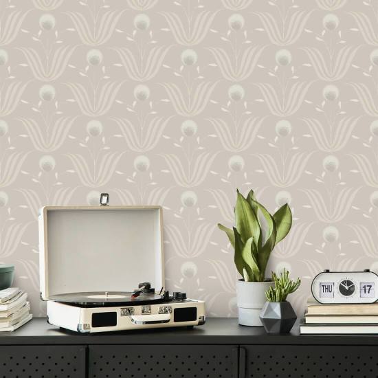 Spring Bloom Ivory Floral Wallpaper