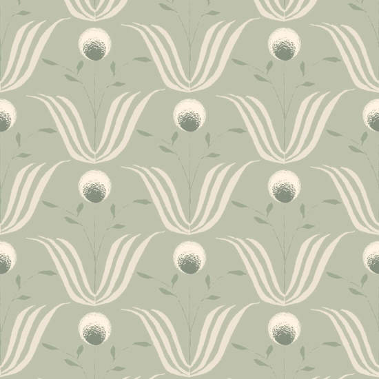 Flor de primavera Papel de parede Seafoam Green