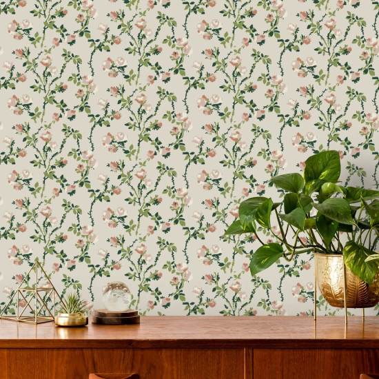 Rosetorne Ivory Garden Blomstertapet