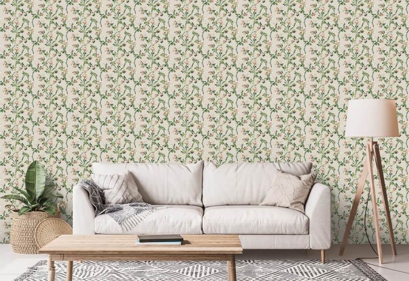 Rosetorne Ivory Garden Blomstertapet