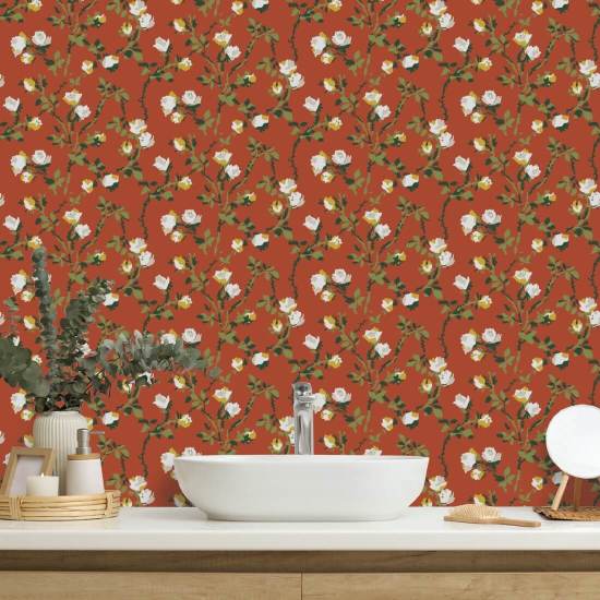 Rosetorner Vermilliom blomsterbakgrunn