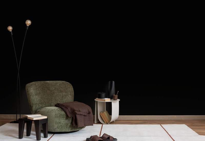 Fleur Schwarze Stempeltapete