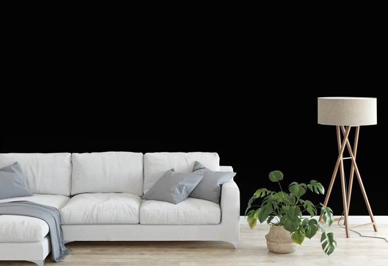 flor Papel de parede Stamp Black