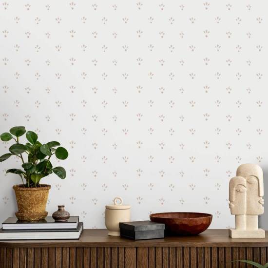 Fleur Papier peint Dusty Peach