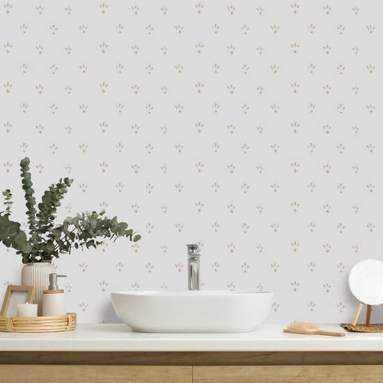 Fleur Papier peint Dusty Peach