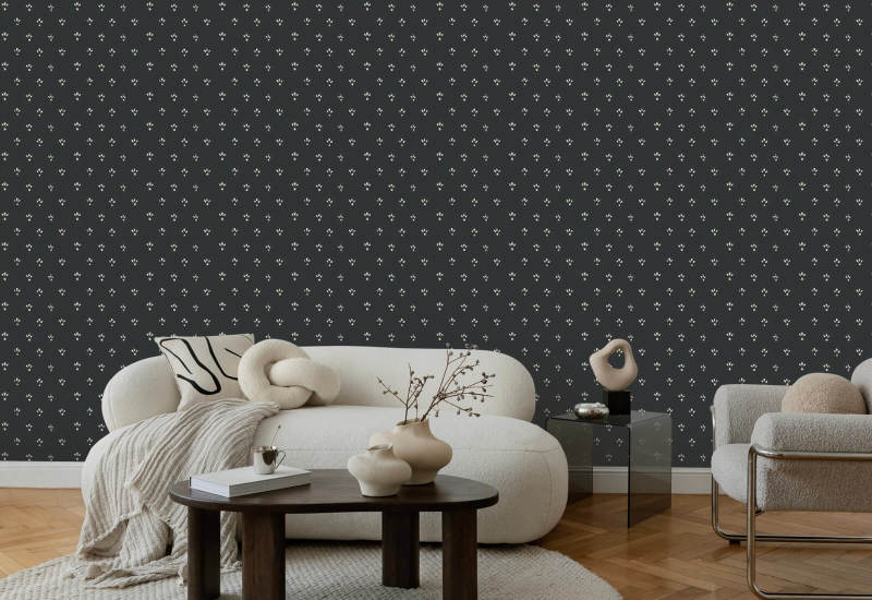 Fleur Soot Black Bakgrund