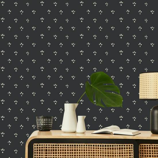 Fleur Soot Black Bakgrund