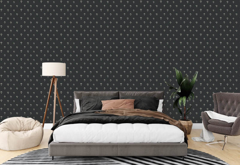 Fleur Soot Black Bakgrund