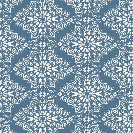 Timbre Damask Blue Salt Wallpaper