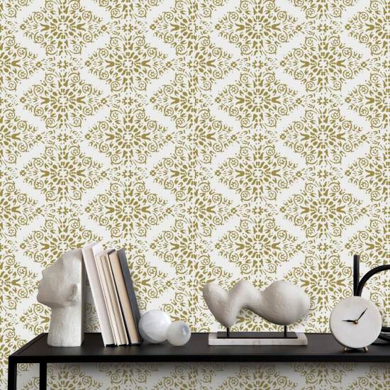 Timbre Damask Papier peint Honey