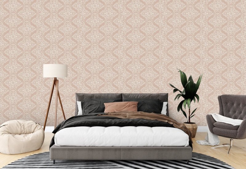 Timbre Damask Dusty Peach Bakgrund