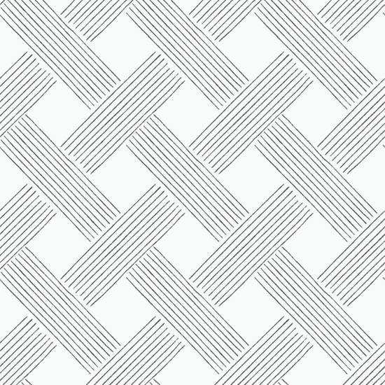 Tissage en treillis Papier peint noir et blanc