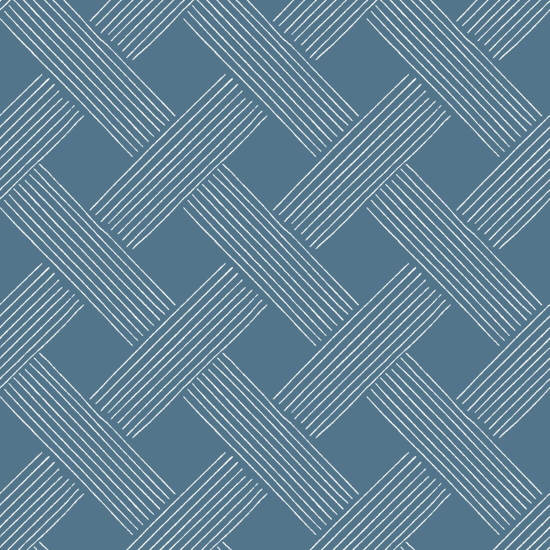 Tissage en treillis Papier peint bleu marine