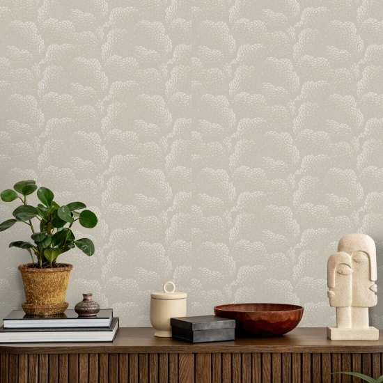 Nuvole Carta da parati beige