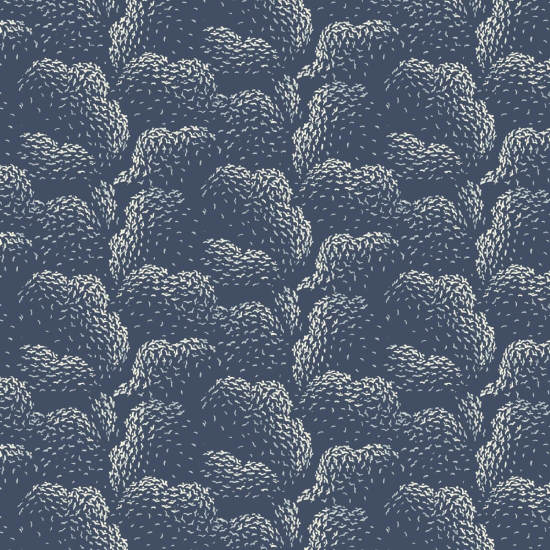 Nubes Papel pintado de azules lacados