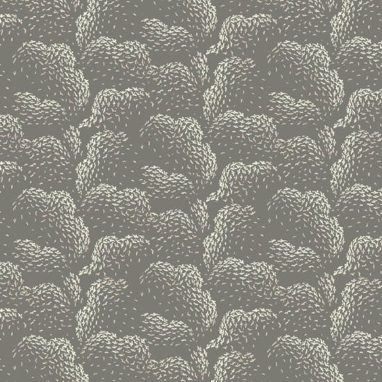 Clouds Muted Brown Wallpaper