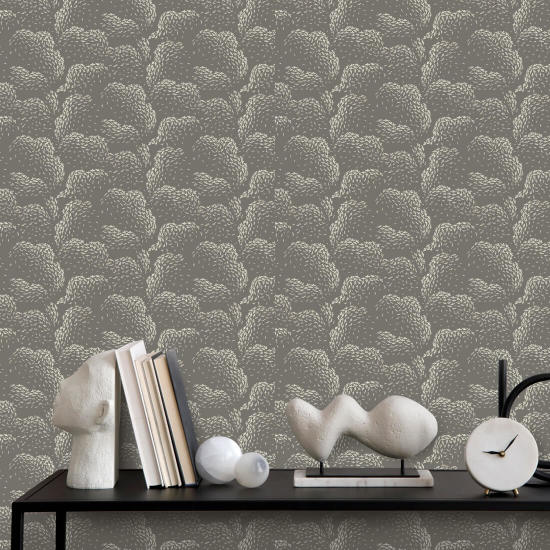 Nuages Papier peint Muted Brown