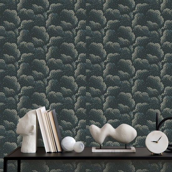 Clouds Black and Blue Wallpaper