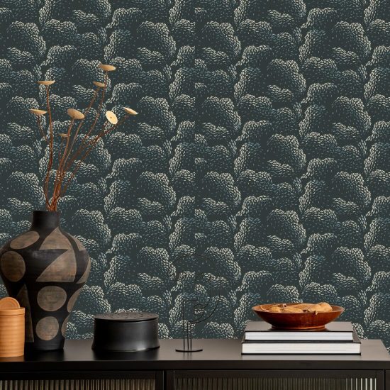 Clouds Black and Blue Wallpaper