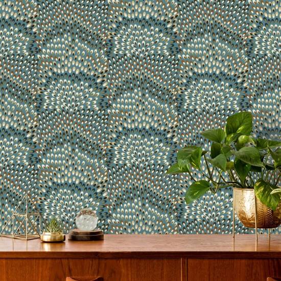 Jandaya Papier peint Blue Stone