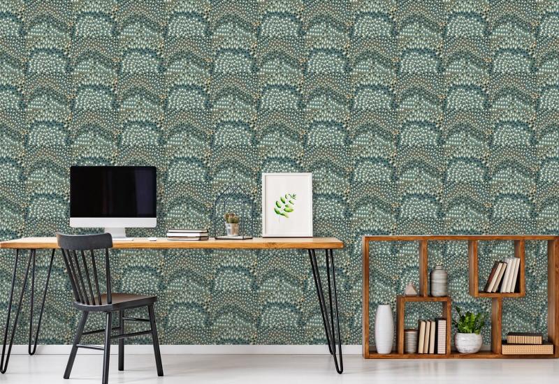 Jandaya Papel de parede Blue Stone