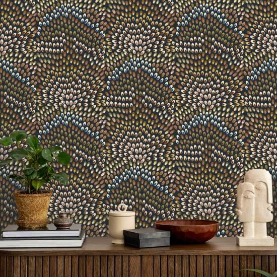 Jandaya Zwart Starling-behang