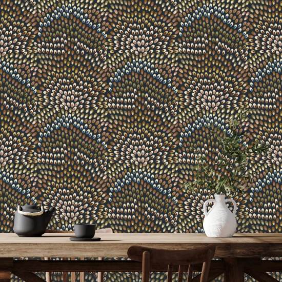 Jandaya Zwart Starling-behang