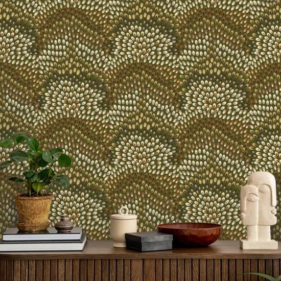 Jandaya Papier peint Olive