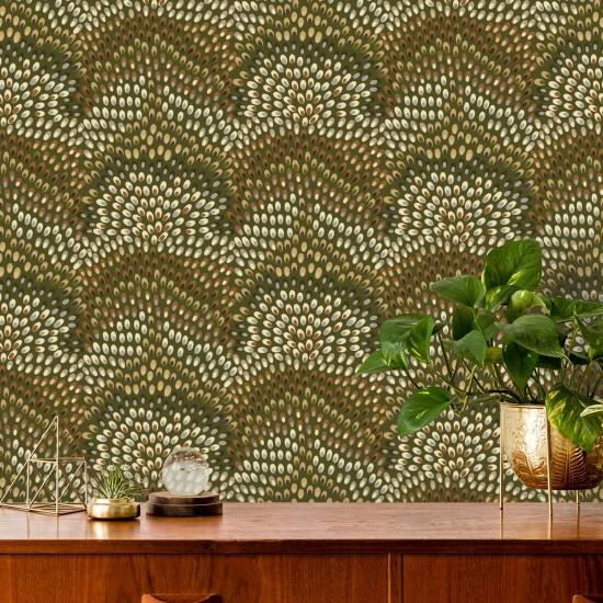 Jandaya Papier peint Olive