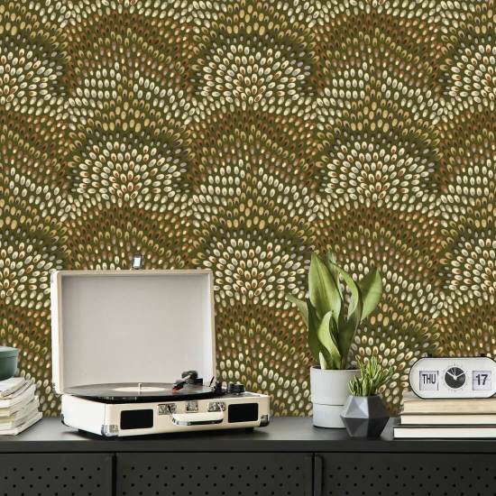 Jandaya Olive Wallpaper