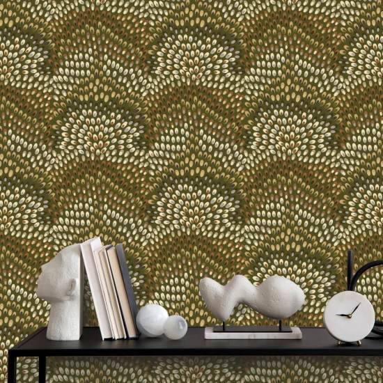 Jandaya Olive Wallpaper