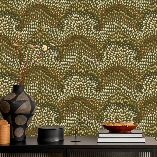 Jandaya Olive Wallpaper