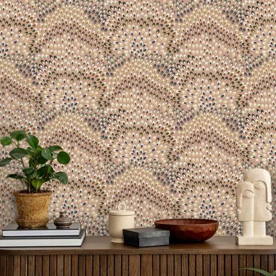 Jandaya Papel de parede de flor de pêssego