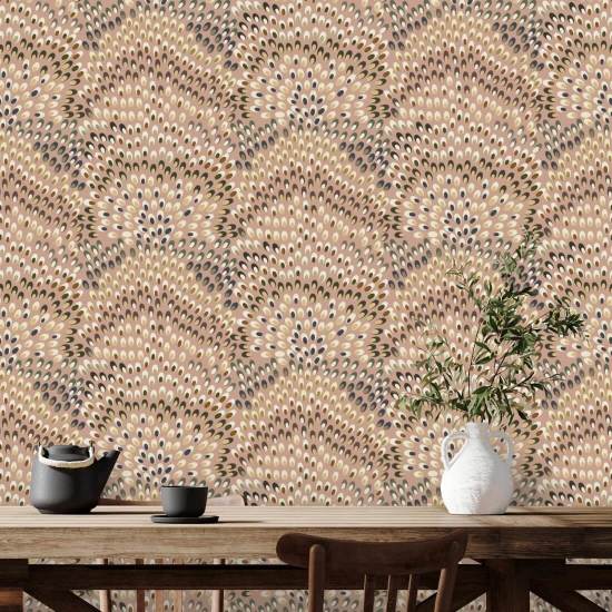 Jandaya Papel de parede de flor de pêssego